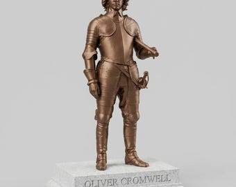 Oliver Cromwell Statue – 25cm Bronze Effect Historical Figure