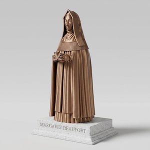 Standbeeld Margaret Beaufort - moeder van de Tudor-dynastie