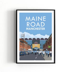 Maine Road Stadium Poster, Manchester
