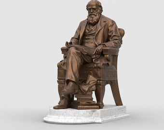 Charles Darwin-statyn – Shrewsbury