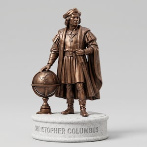 Statua da collezione dell'esploratore storico Cristoforo Colombo