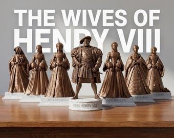 De vrouwen van Hendrik VIII - Collectie van zeven Tudor-beelden + gratis cadeau
