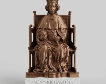 King Richard II Statue – Throned Medieval English King Collectible