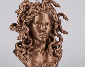 Medusa buste - plastic beeld met bronzen effect