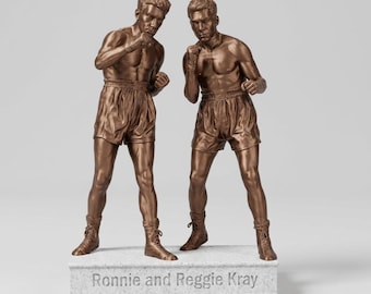 Kray Twins Boxing Statue – Ronnie and Reggie Kray Collectible – London Gangster Legends