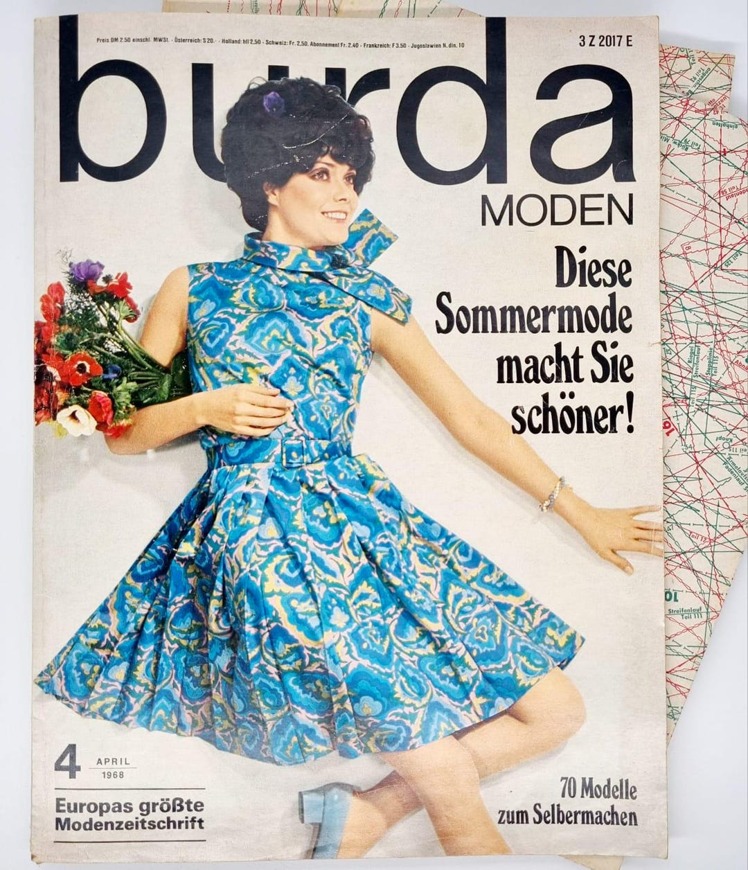 Moden Day Patterns 80+ Patterns, 4/1968 Burda Moden April Vintage Magazine, Sewing ...
