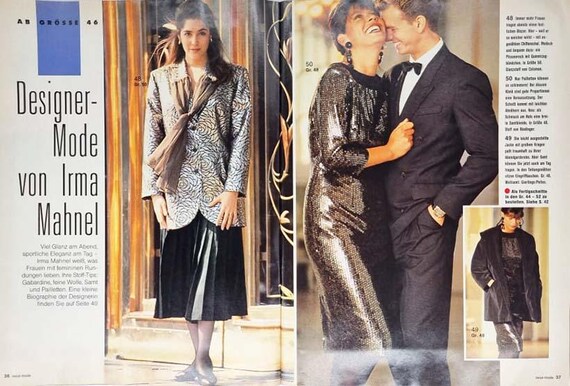 70+ Patterns, 8/1991 Neue Mode August Vintage Fashion Magazine
