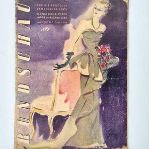 1/1949 Rundschau Januar Vintage Fashion Magazine, Nähtechniken und Modetrends, Deutsche Damenschneiderei
