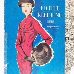 65+ Schnittmuster, 1954 Flotte Kleidung Herbst Winter Kollektion Vintage Mode Magazin , Schnittmuster mit Anleitung