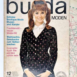 80+ patterns, 12/1966 Burda Moden December Vintage Fashion Magazine, sewing patterns and instruction