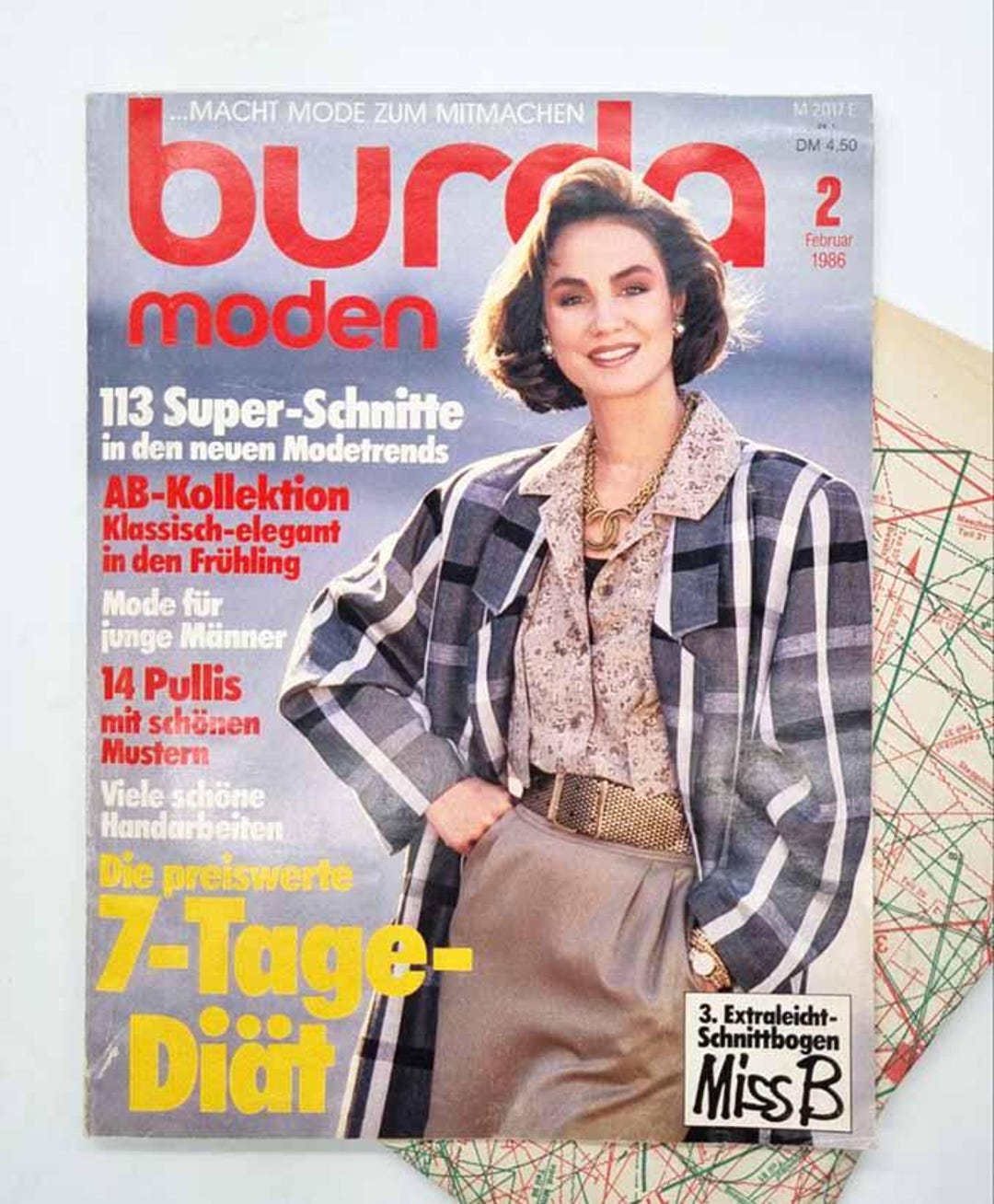 90+ Patterns, 2/1986 Burda Moden February Vintage Fashion Magazine ...