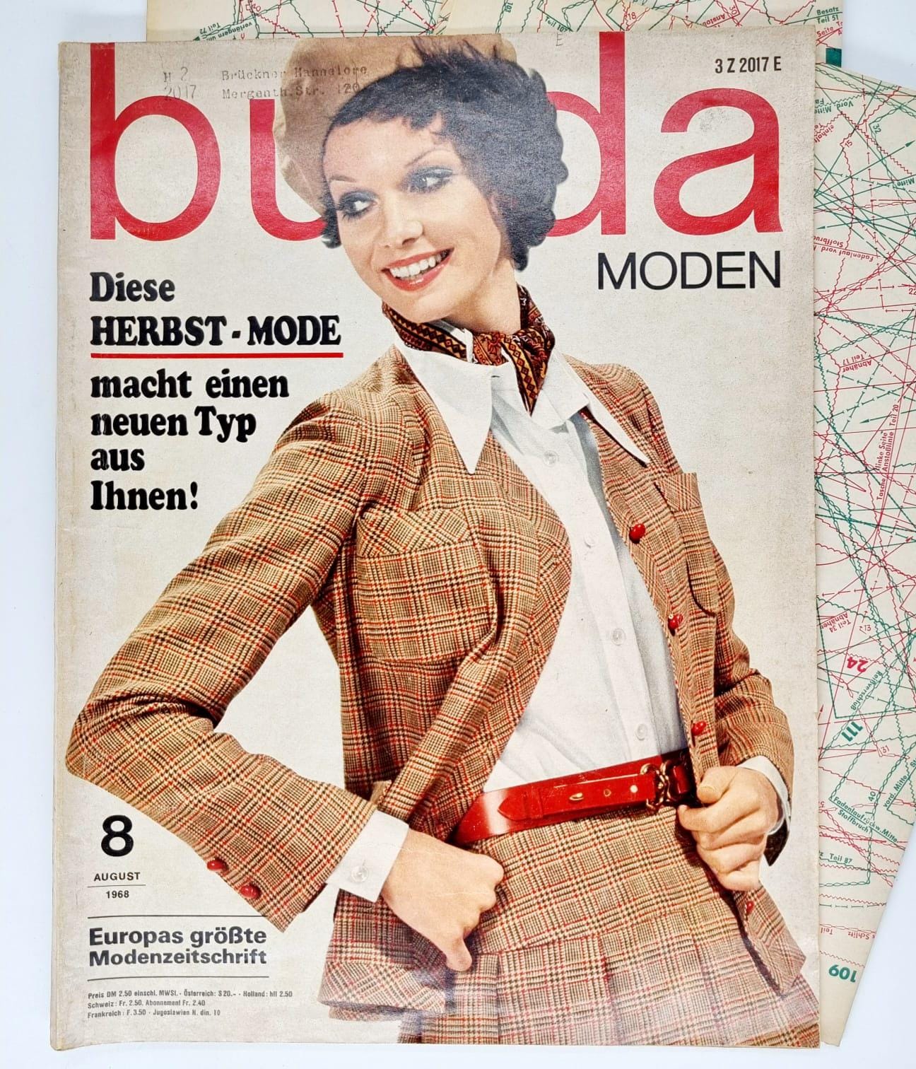 65+ Patterns, 8/1968 Burda Moden August Vintage Fashion Magazine