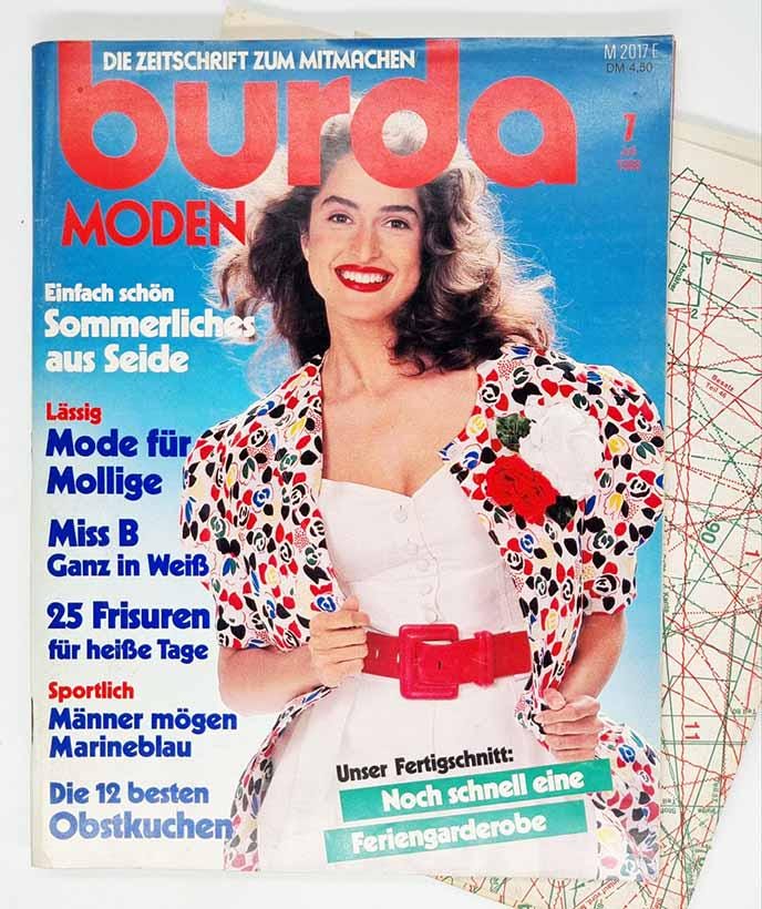 Magazine Burda Moden Septembre 1988 - Tendances Miss B, Vintage, Occasion Avec Défauts D'âge