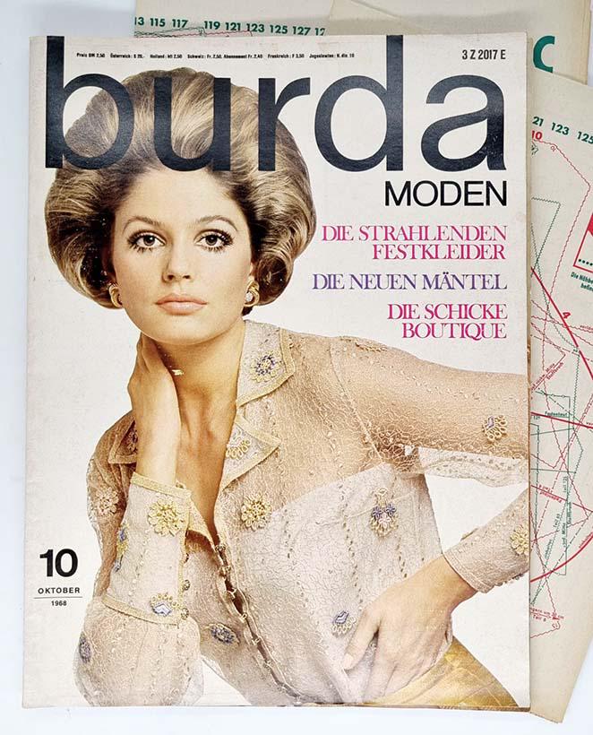 face to face 10/1968 Burda Moden October Vintage Fashion Magazine, Sewing