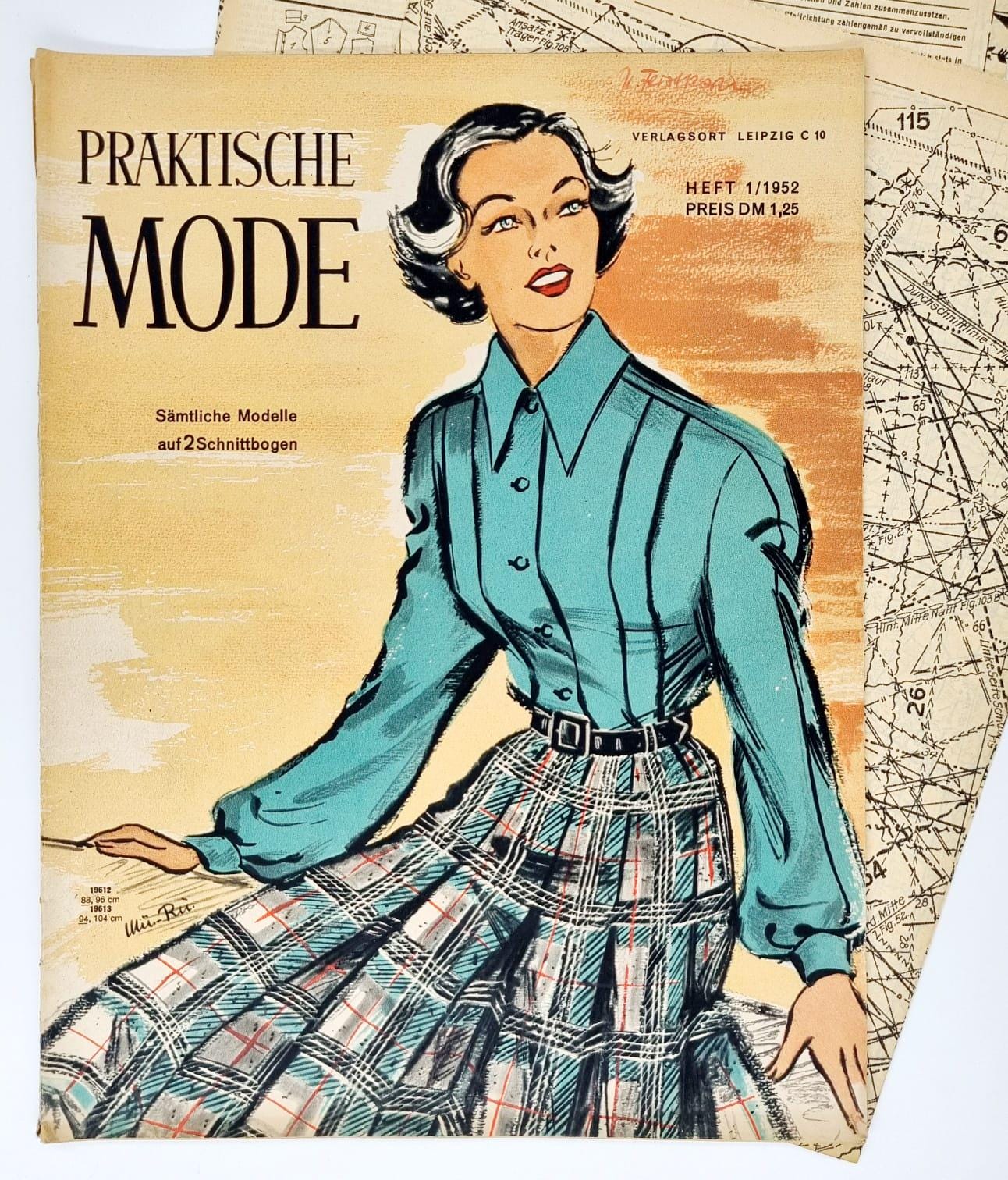 50以上のパターン、1/1952 Praktische Mode January Winter Vintage