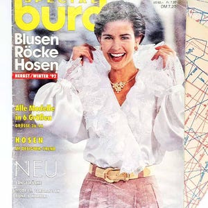 45+ Schnittmuster, 1992 Burda Spezial Bluse - Rock - Hose Vintage Magazin , Schnittmuster und Anleitung, E183