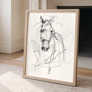 Elegant Horse Sketch,Sleek Steed,Minimal Stallion,Simple Foal,Subtle Animal,Classic Fauna,Timeless Arabian,Loose Stud,Figurative,Clean Farm