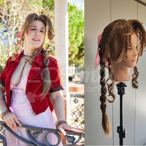 Aerith styled Wig - Final Fantasy VII Remake