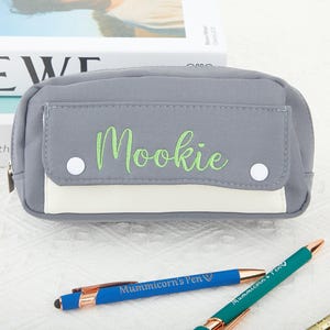 Trousse personnalisée, pochette à fermeture éclair, trousse de grande capacité, trousse à crayons, fournitures scolaires, back 2 scolaire, trousse à crayons personnalisée