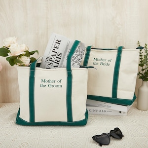 Personalized Embroidered Tote Bag, Custom Text Tote Bag,  Embroidered with Initials Custom Tote Bags, Canvas Tote Bag, Bridesmaid Gift