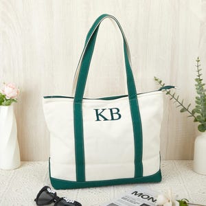 Personalisierte Brautjungfer Tragetasche, Individuell bestickte Tragetasche, bestickt mit Initialen benutzerdefinierte Tragetasche, Custom Text Tote, Geschenk für Sie