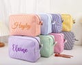Monogrammed Toiletry Bag, Makeup Bag, Bridesmaid Gifts, Custom Travel Makeup Bag, Large Capacity Storage Bag, Wedding Party Gifts