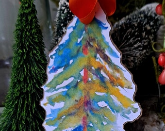 Glimmer Tree, Customized Christmas Ornament, Christmas tree, holiday, art