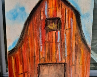 Rust Barn, Original Painting