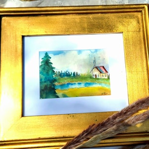 Sweet Spring Morning, Framed original watercolor art image 3