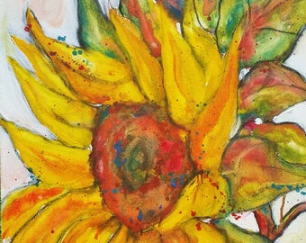 Sunny Sunflower, 20" h x 16" w Original Painting, was 250 dollars