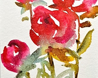 Roses, Original Watercolor Painting
