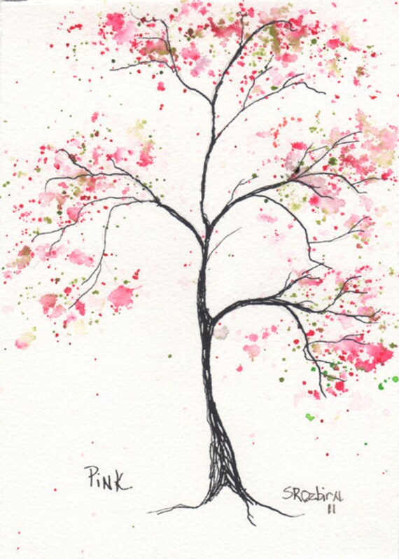 Pink Dogwood Tree 5 X 7 Print Etsy