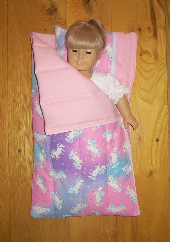 15 To 18 Inch Doll Sleeping Bag And Pillow This Fits 18 Inch Etsy