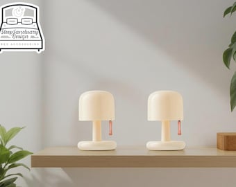 Mushroom LED Night Light, USB Rechargeable Bedside Lamp, Home Decor