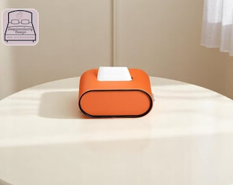 Moderna funda de piel sintética para caja de pañuelos, ideal para guardar servilletas en habitaciones de hotel, decoración minimalista para el hogar.