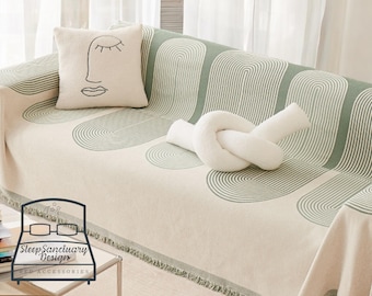 Modern Sofa Cover, Large Sofa Throw Blanket, Non-Slip Pet Protector, Living Room Decor