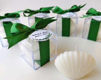 Cadeaux personnalisés pour bougies en forme d'huîtres : mariage, douche nuptiale, cadeaux en gros