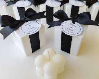 Mini Bubble Candle for Wedding Favors, Babyshower, Bridal Shower, Rustic Party  Customized Gift Ideas