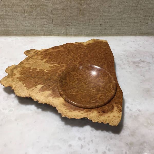 Australische Brown Mallee Burl Natural Edge Bowl