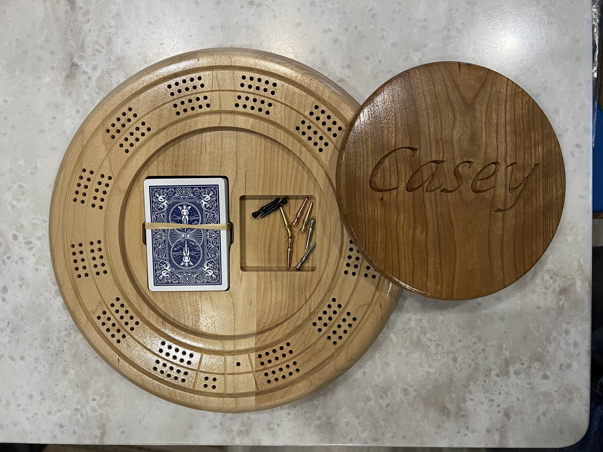 Round Cribbage Board - Etsy