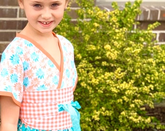 Kimono Inspired Easter Dress, Photo Shoots, Birthdays, Mulan, Size 7