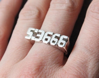 Word Personal Ring, Sterling silver, Signet ring, Name Ring, Initials ring, Monogram Ring, Made to order - 5 or 6 Letters