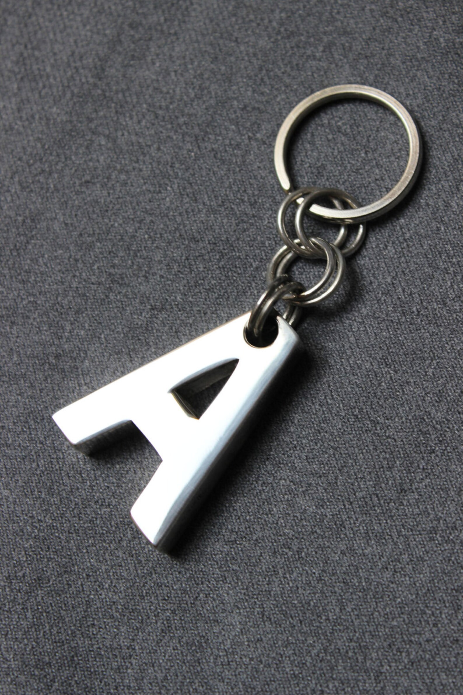 Letter Keychain Custom made of Sterling silver Made to order Etsy