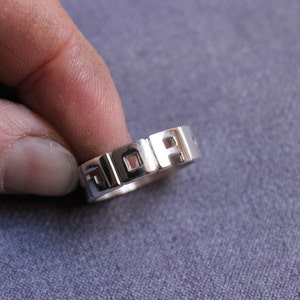 Name Ring 925 Sterling Silver Personalized Name Ring with Name of Your Choice image 6