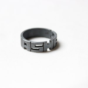 Name Ring 925 Sterling Silver Personalized Name Ring with Name of Your Choice Black patina