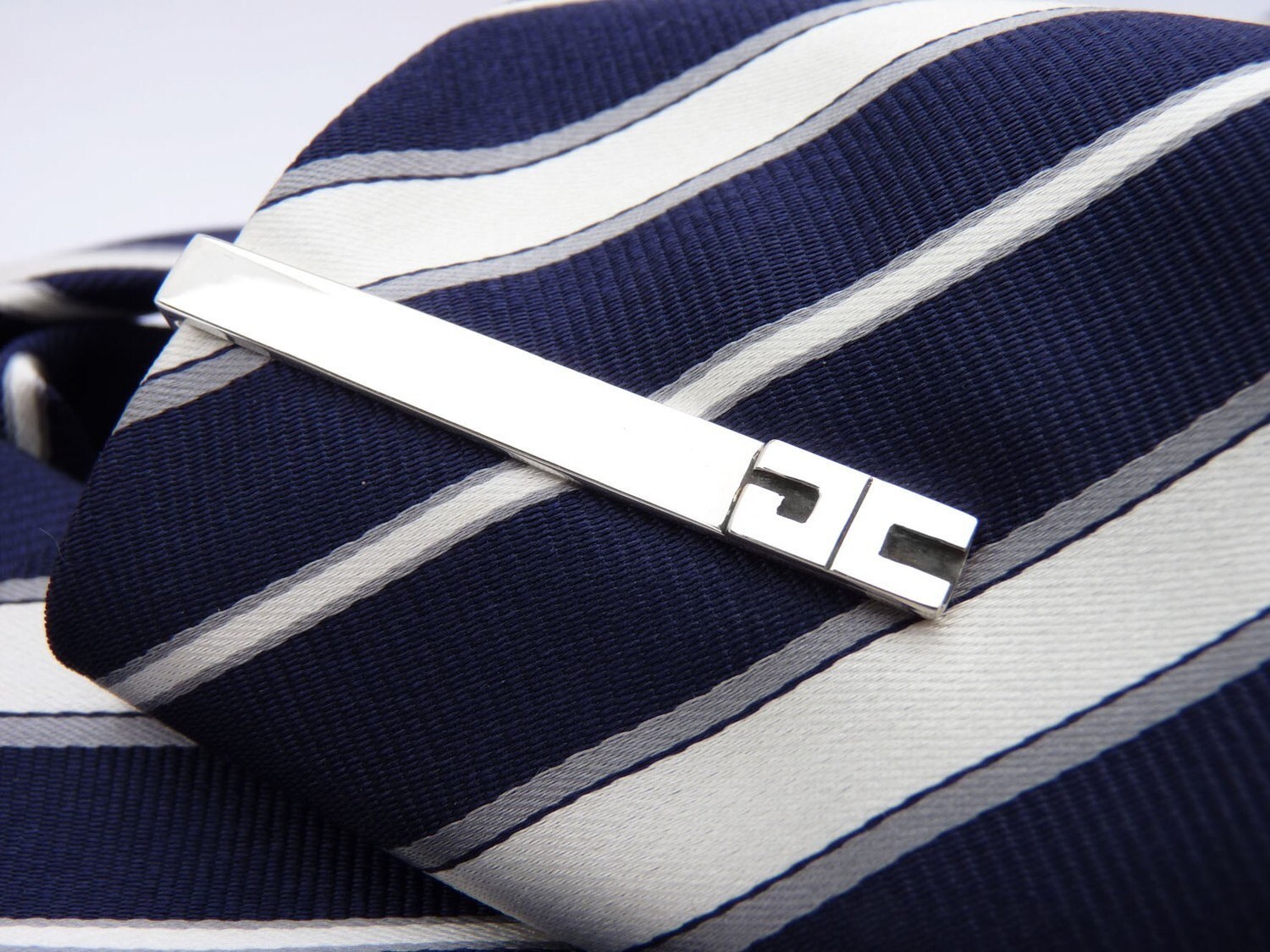Men's Tie Bar Clip Made of Sterling Silver Custom - Etsy