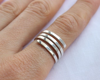 Sterling Silver Spiral Ring, simple ring, made to order in your size