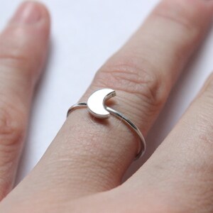 Stacking initial, letter, heart or infinity ring, Sterling silver, Personalized ring, Made to order image 2