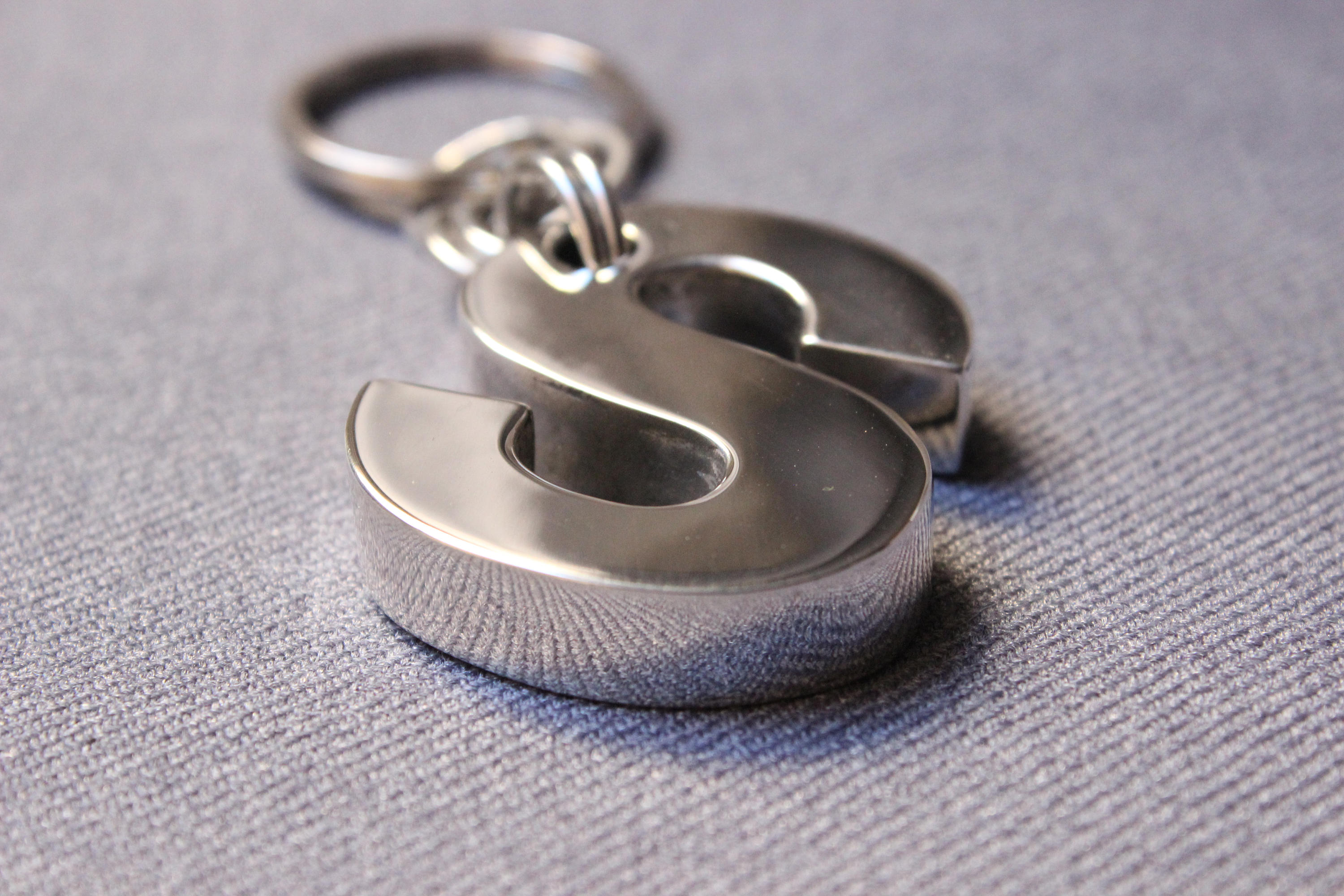 Letter Keychain Custom made of Sterling silver Made to order Etsy