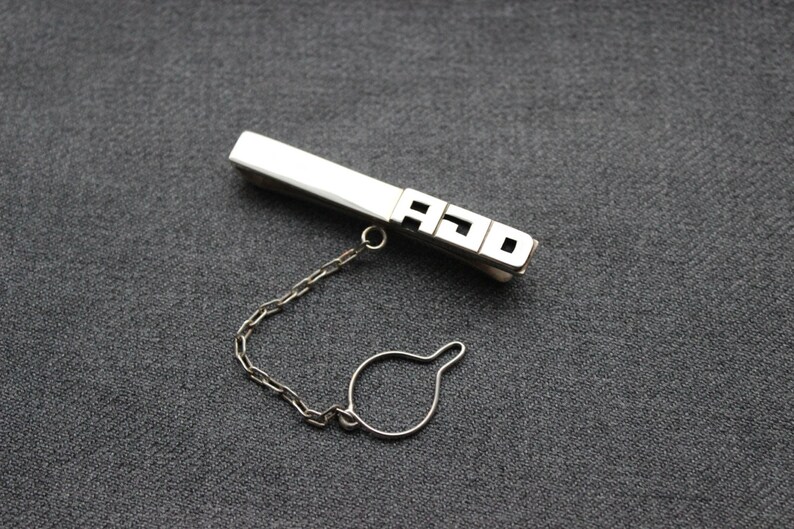 Anniversary Men Gifts for graduations Father/'s Day Tie Tack Tie Clip Personalized For Him Custom order Sterling silver Tie Bar